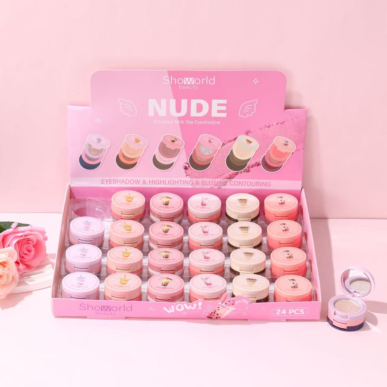 Makeup品牌眼影盘40色 眼影彩妆套装 炫彩持久不脱色 适合各种场合的眼妆001