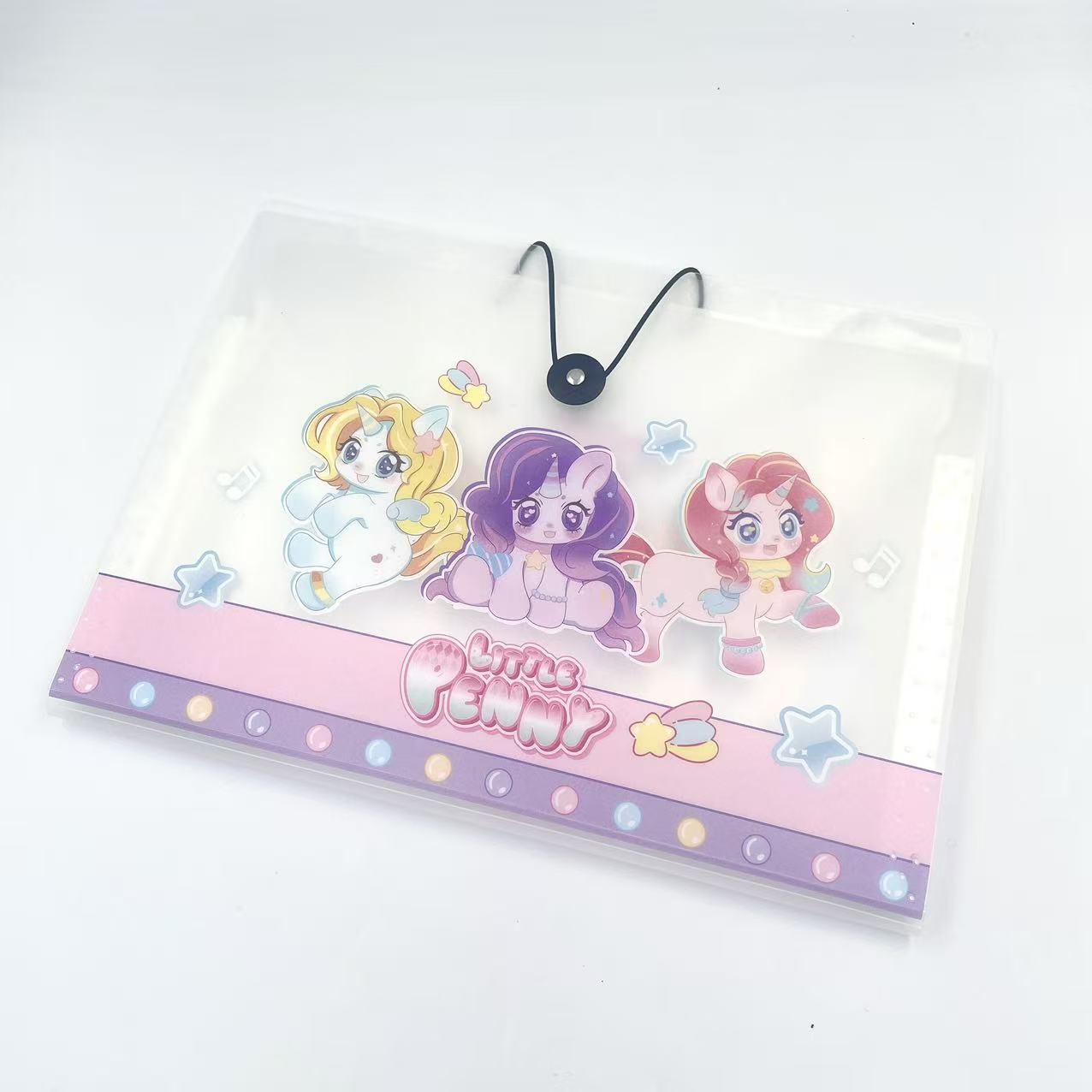 A4 Unicorn 8-compartment organ clip Office supplies folder Rope clip file folder storage test paper bag Specification image