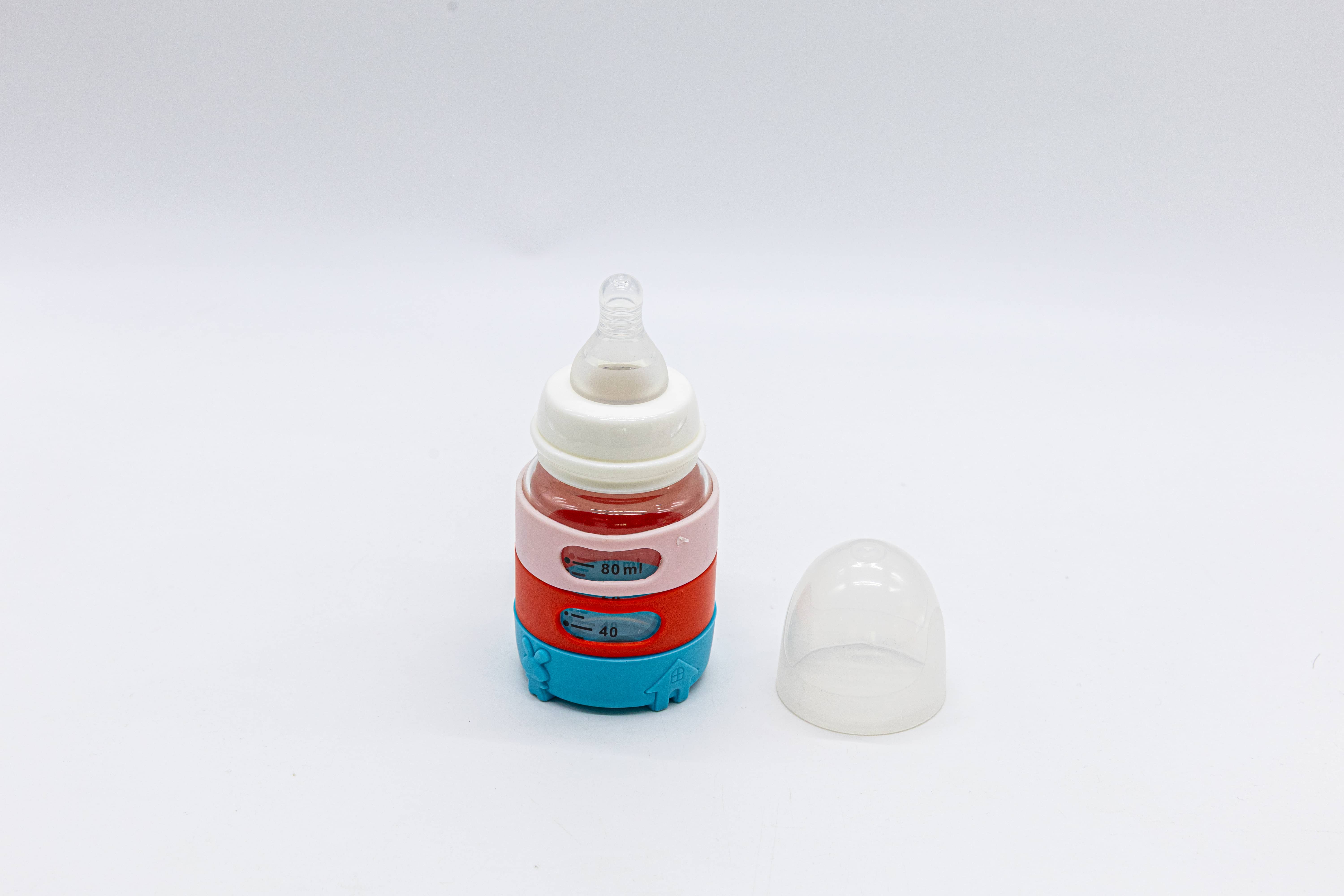 Baby Baby Baby baby products, 80ML small-capacity baby bottle with a ribbon label Specification image