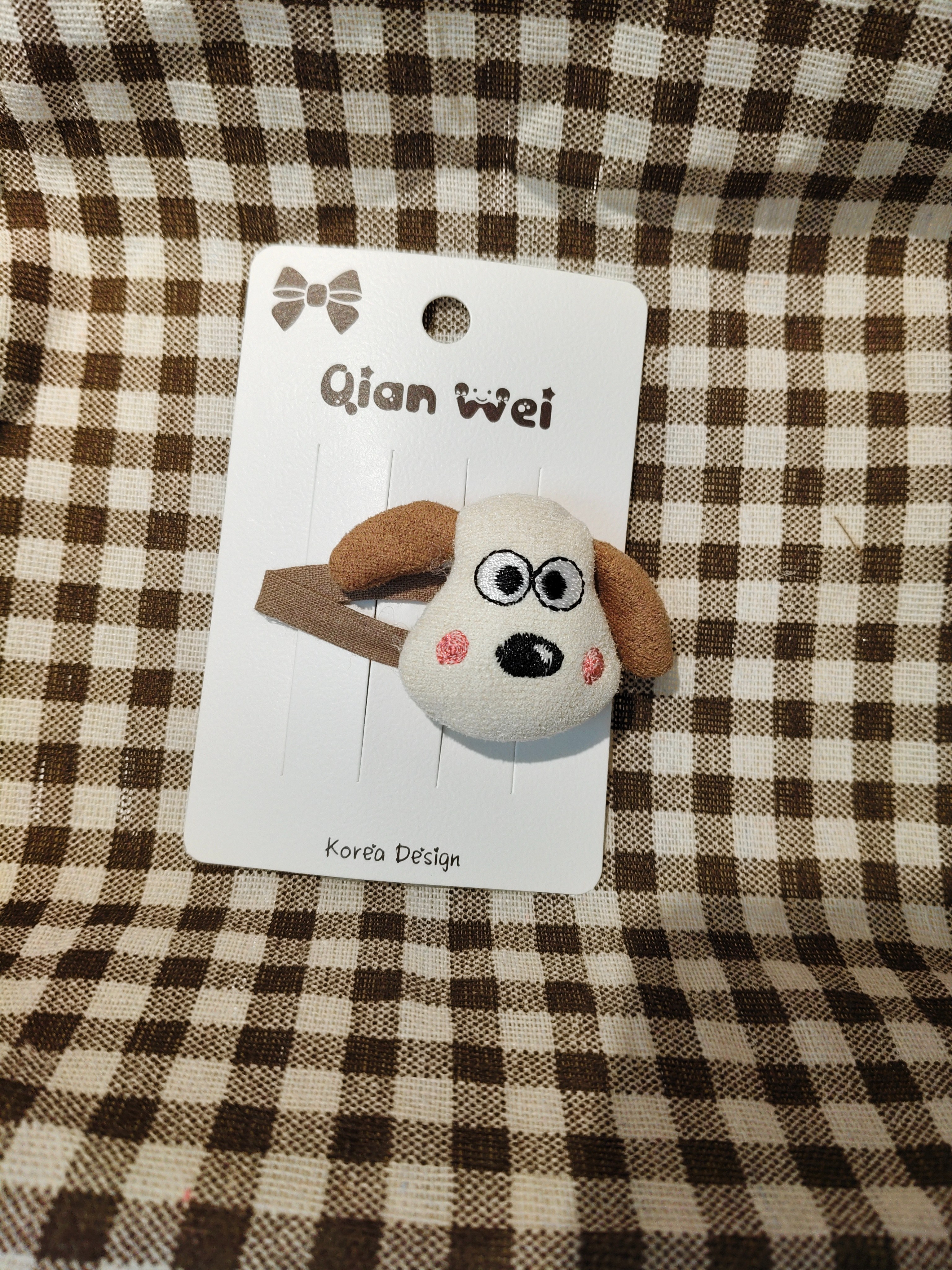 Dog head small hair clip, hairpin, children's spliced Korean version