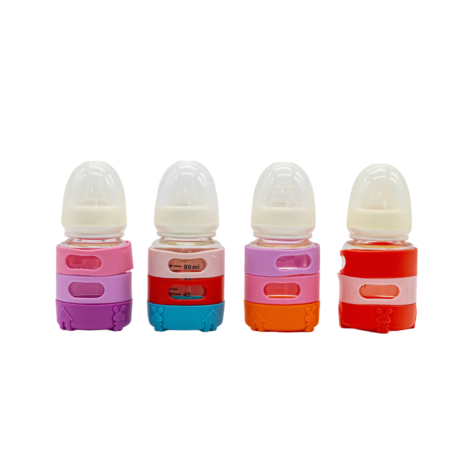 Baby Baby Baby baby products, 80ML small-capacity baby bottle with a ribbon label Item Picture