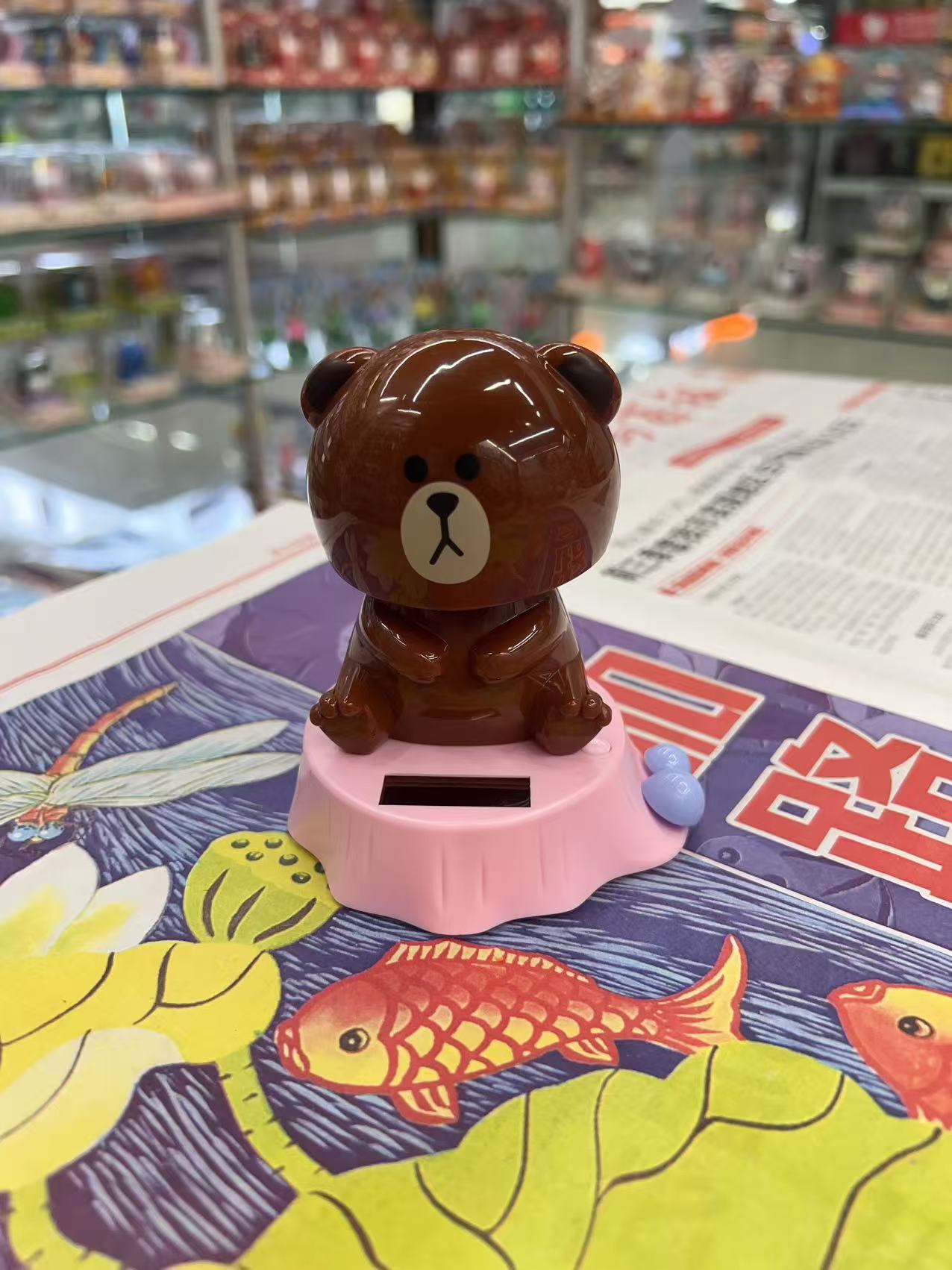 太阳能公仔轻松熊汽车用品 车饰 摆件可爱摇头自嘲熊公仔装饰老虎详情12