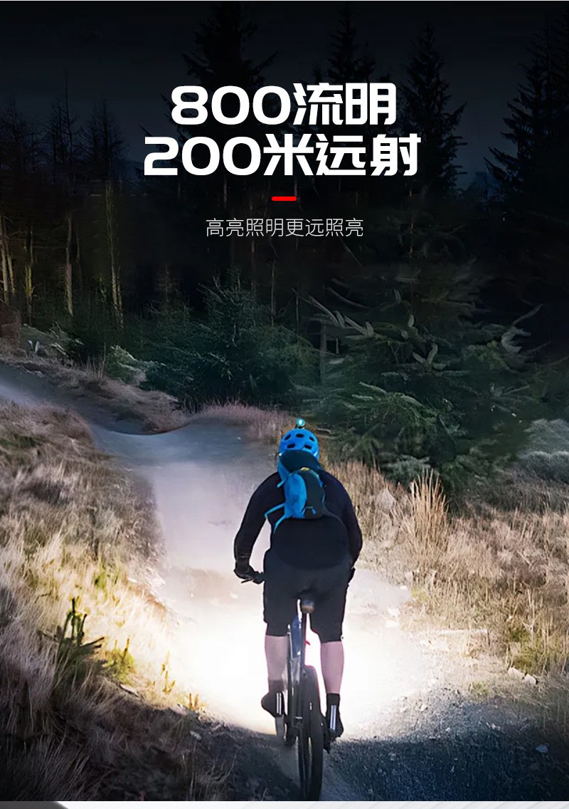 BL100 aluminum headlamp USB charging bicycle aluminum alloy headlamp bicycle headlamp strong light flashlight cycling equipment pic 2
