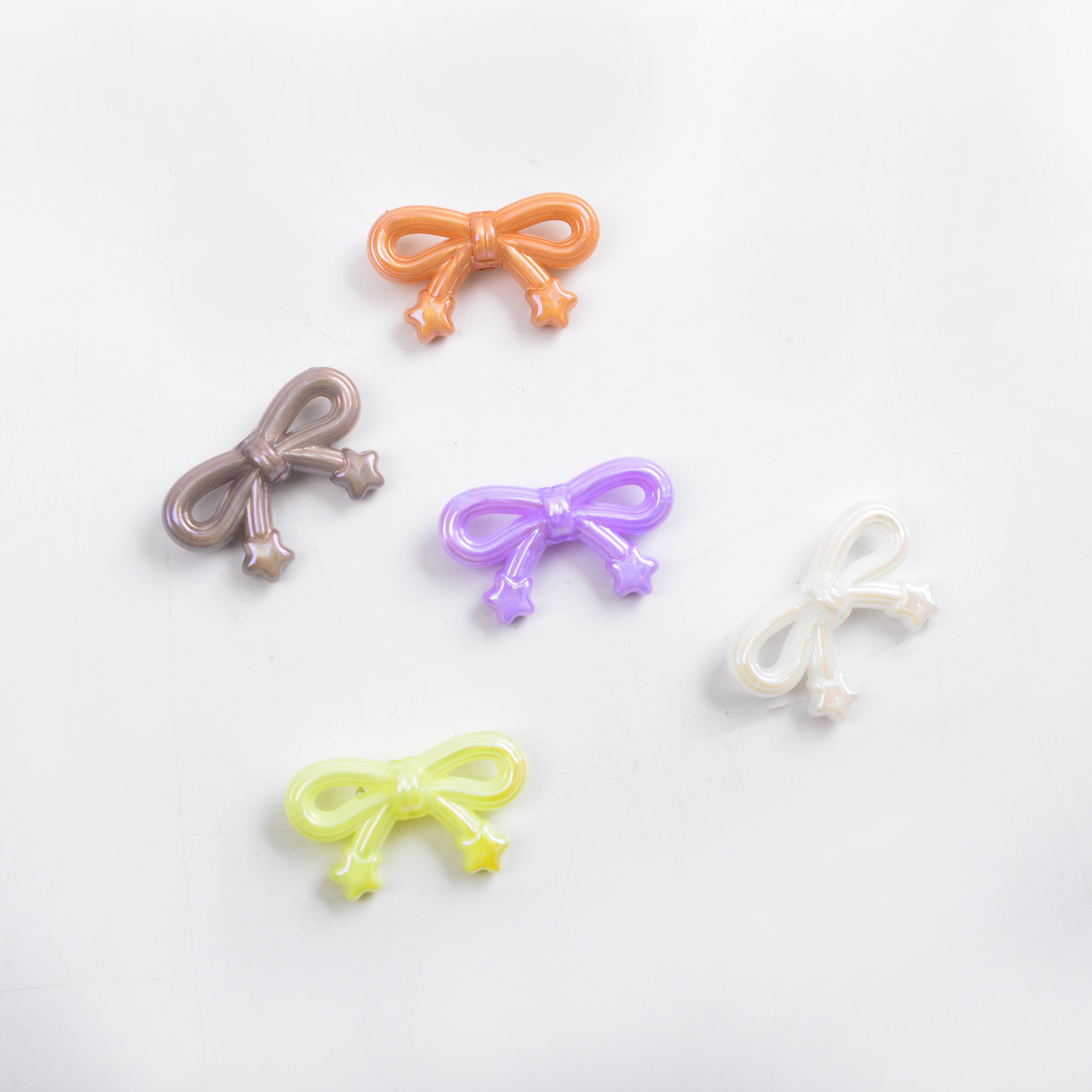 Acrylic AB color star, heart, bow, bead, diy handcrafted beaded bracelet, mobile phone chain material Specification image