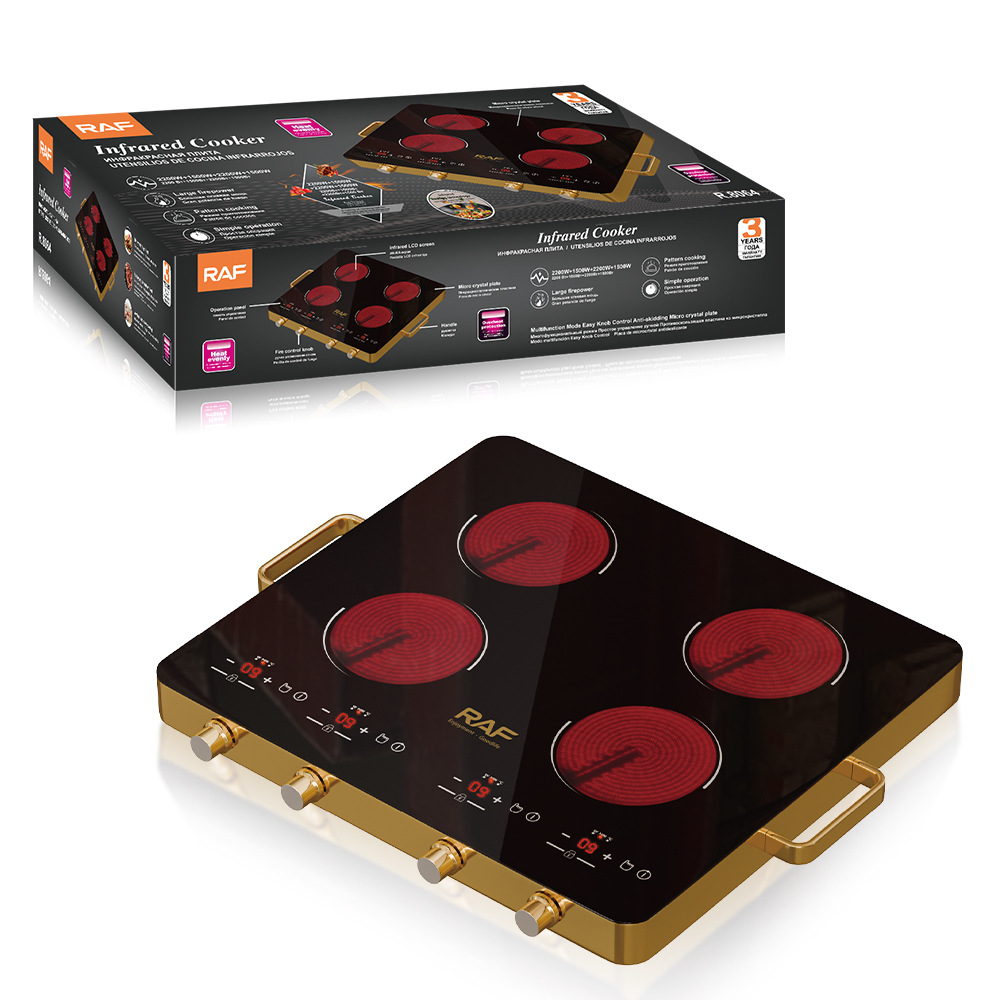 RAF Cross-border European-style household high-power smart electric stove stir-frying energy-saving induction cooker four-burner multi-functional R.8064 Item Picture