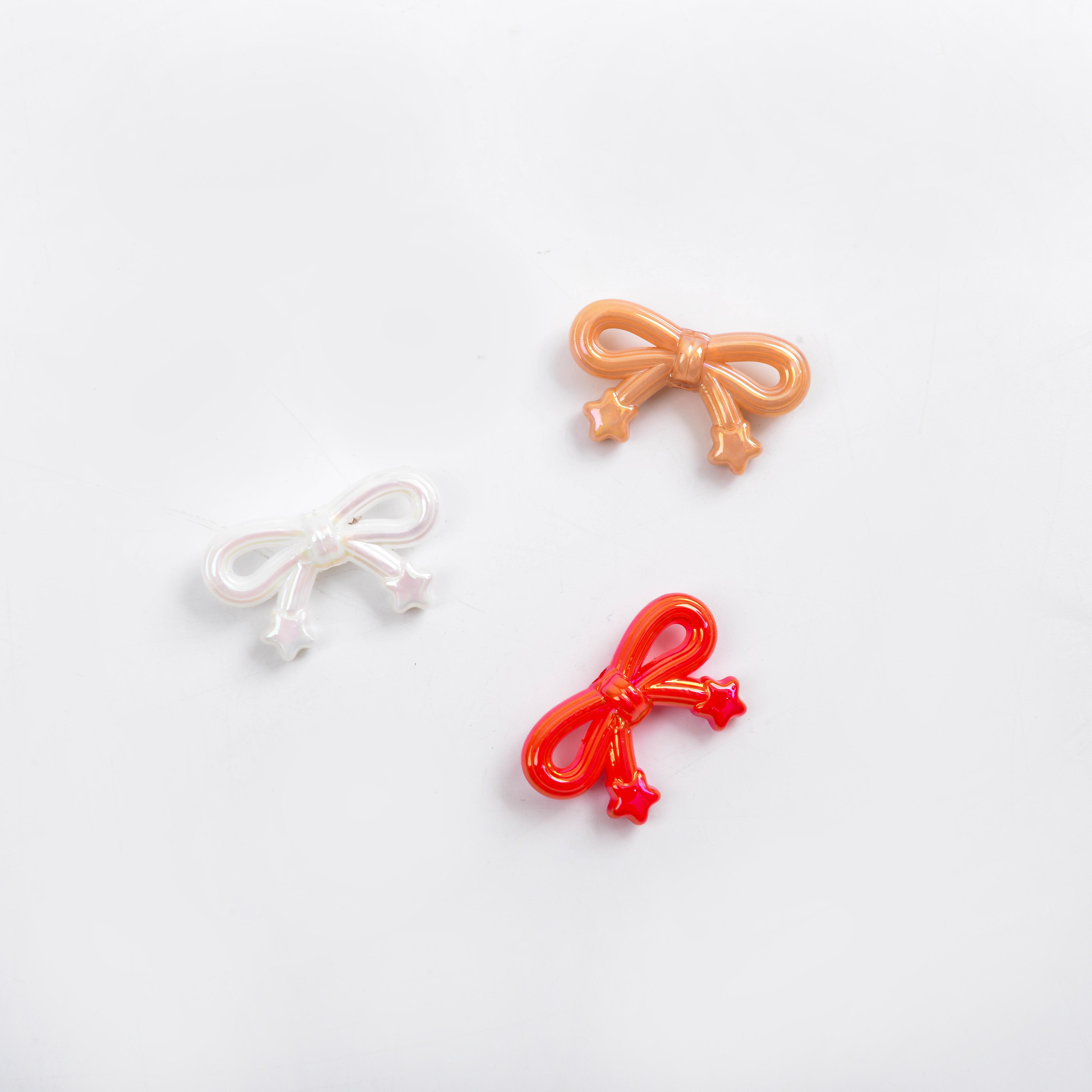 Acrylic AB color star, heart, bow, bead, diy handcrafted beaded bracelet, mobile phone chain material details Picture