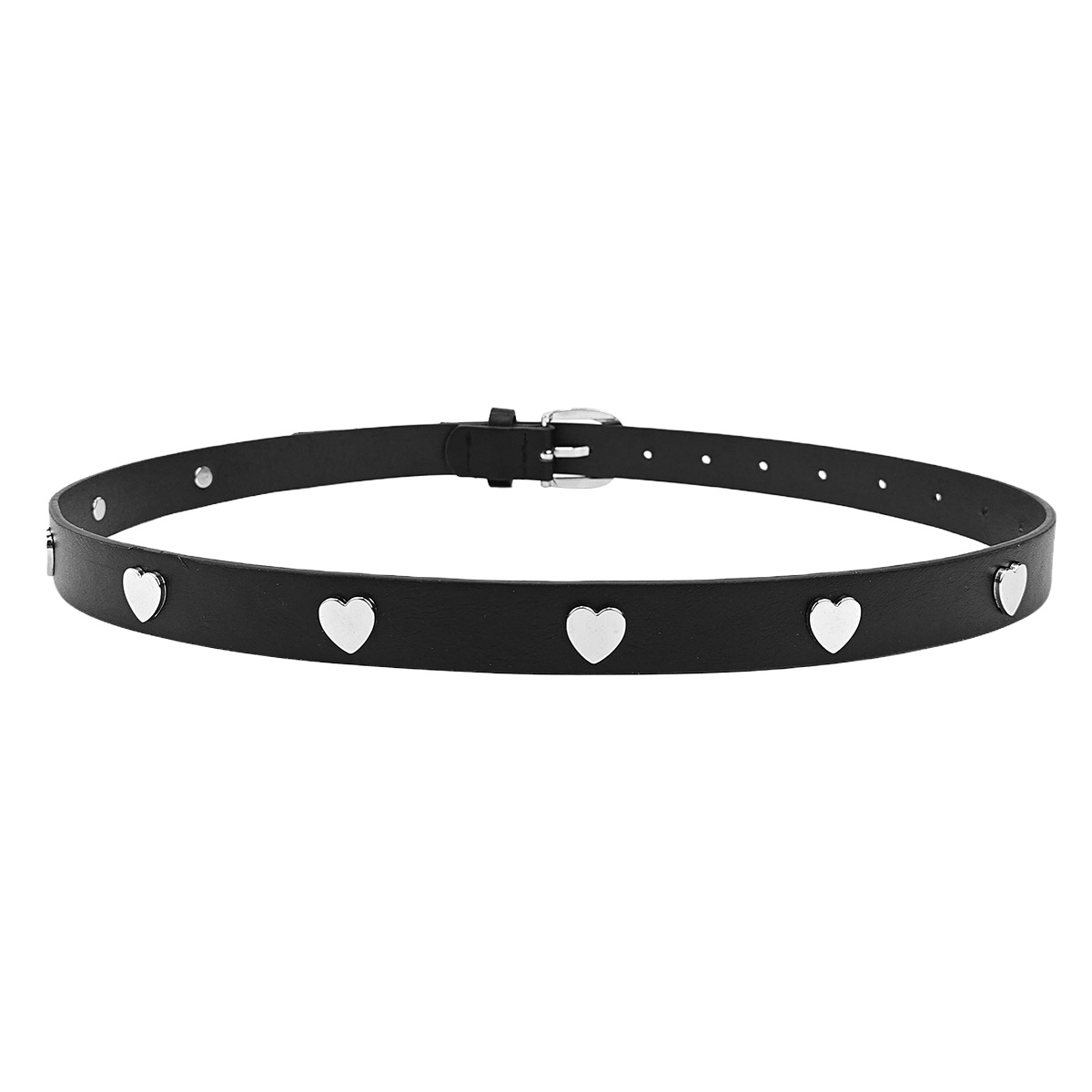 This denim pin buckle simple metal heart-shaped belt is a versatile choice for women. It is suitable for both men and women for casual commuting Application Scenario