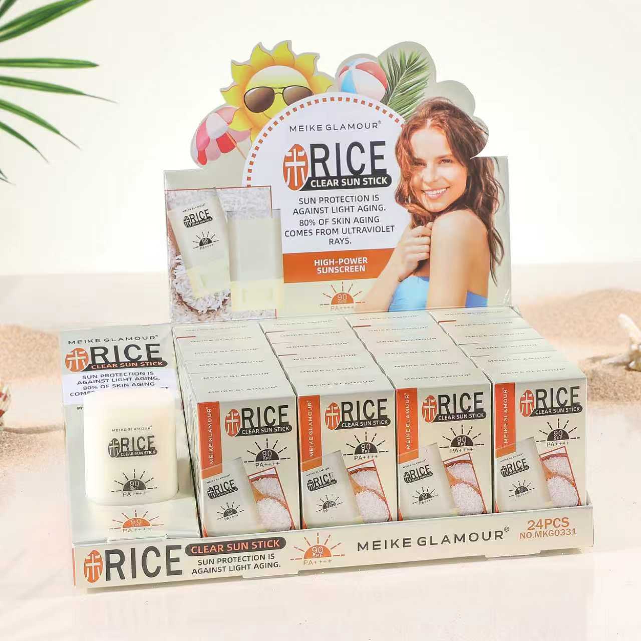 MEIKE GLAMOUR大米高能防晒棒SPF90 PA++++防晒霜产品图