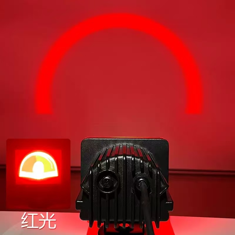 Forklift warning light, square work light, LED red and blue light, wide boundary light, safety area light, corridor light Specification drawing