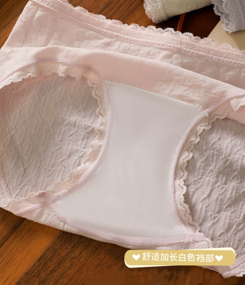 Seamless, simple and skin-friendly cotton floral prints for girls, seamless cotton crotch, mid-waist, high-elastic and soft underpants, breathable and close-fitting underpants Specification drawing