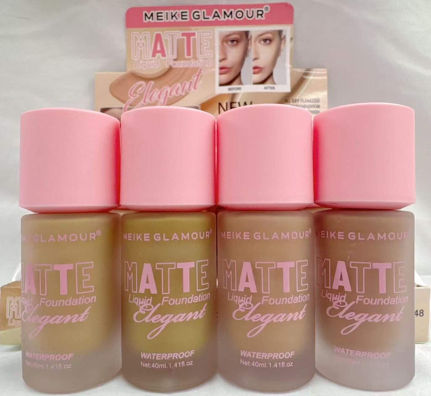 MEIKE GLAMOUR粉底液彩妆面部粉底液哑光防水优雅粉底液40ml MK248详情图4