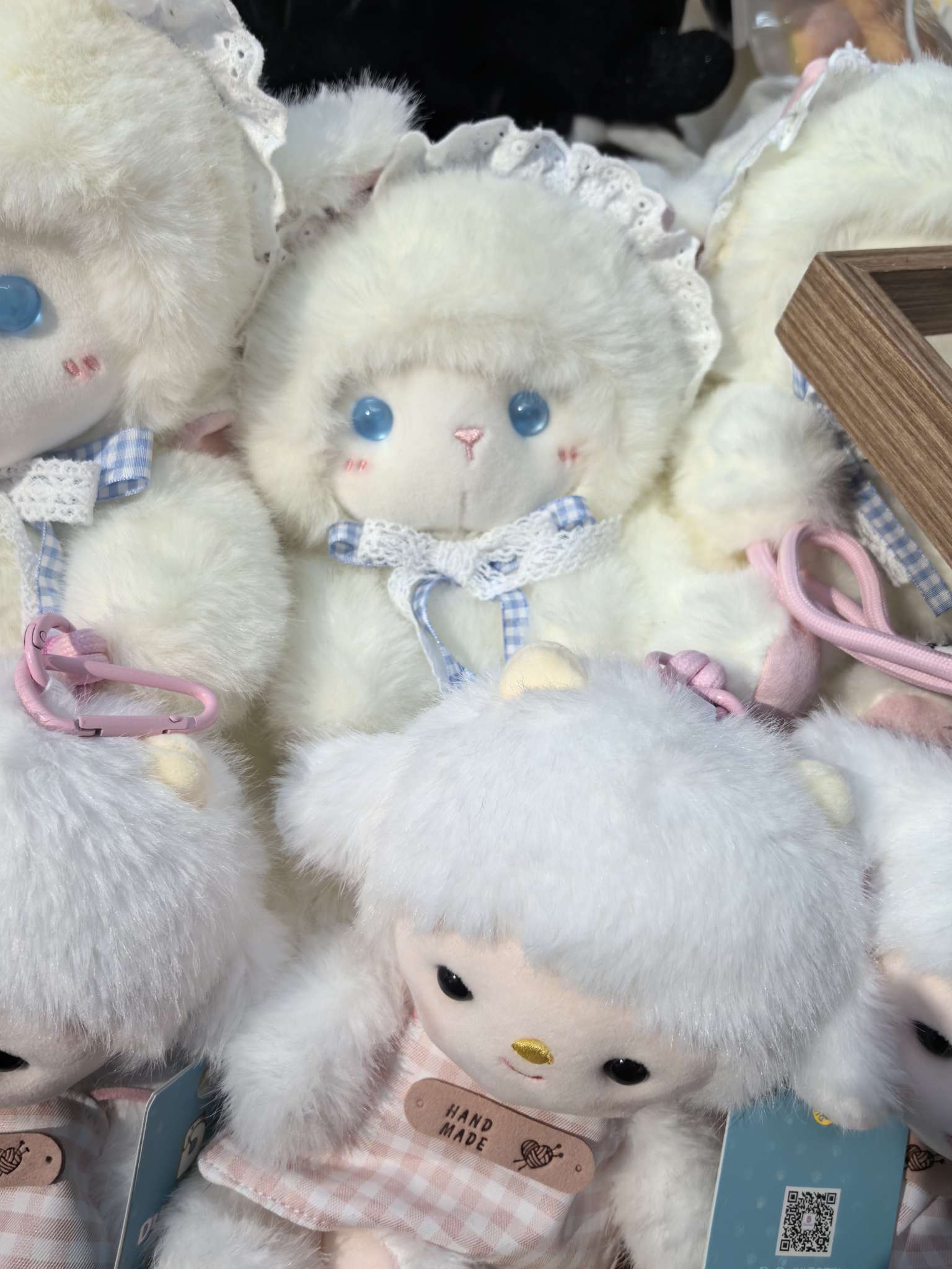 6-inch cute little sheep plush toys, fluffy ornaments, children's doll ornaments details Picture