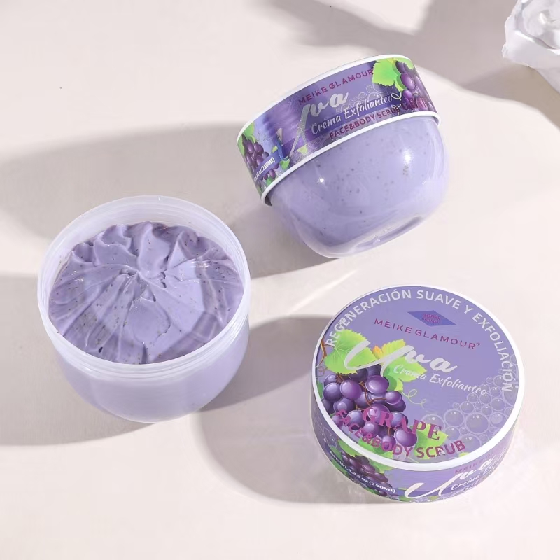 MEIKE GLAMOUR葡萄身体/面部磨砂膏去角质滋润保湿身体护理天然植物香氛250ml磨砂膏细节图