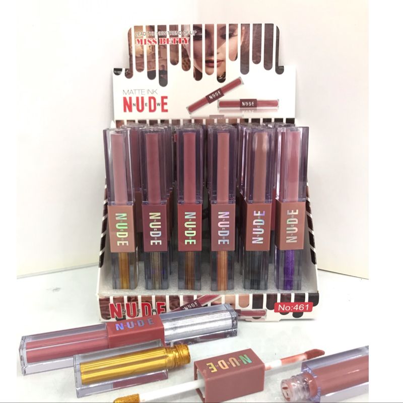 NO：461 12色不沾杯哑光唇彩+12色绚丽水眼影（可订制）1