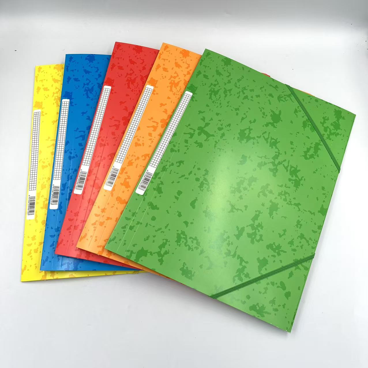 Patterned paper folder binding, simple clip, A4 file folder, office paper storage clip, three-page clip