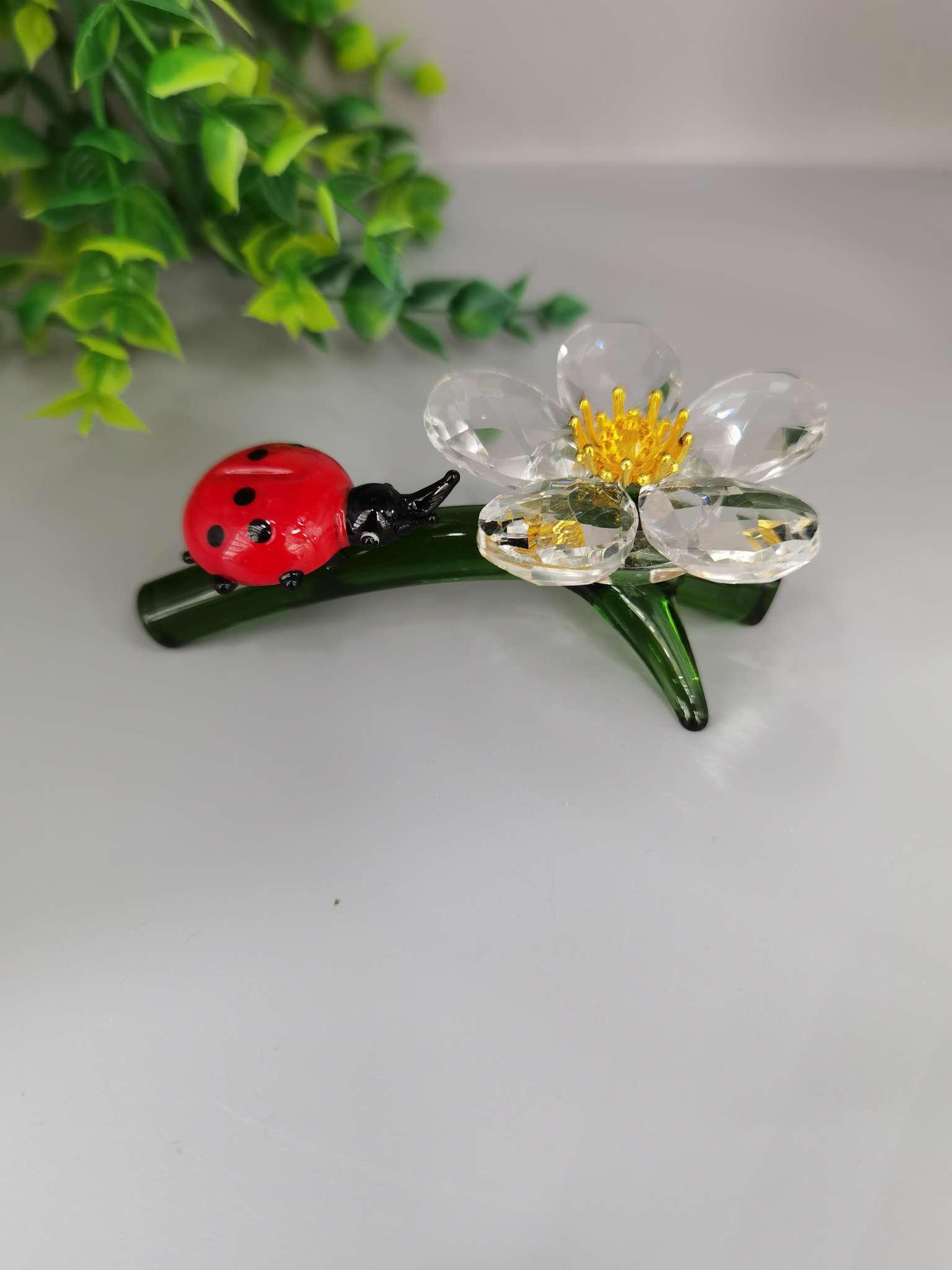 The collision of ladybugs and crystal flowers 💥