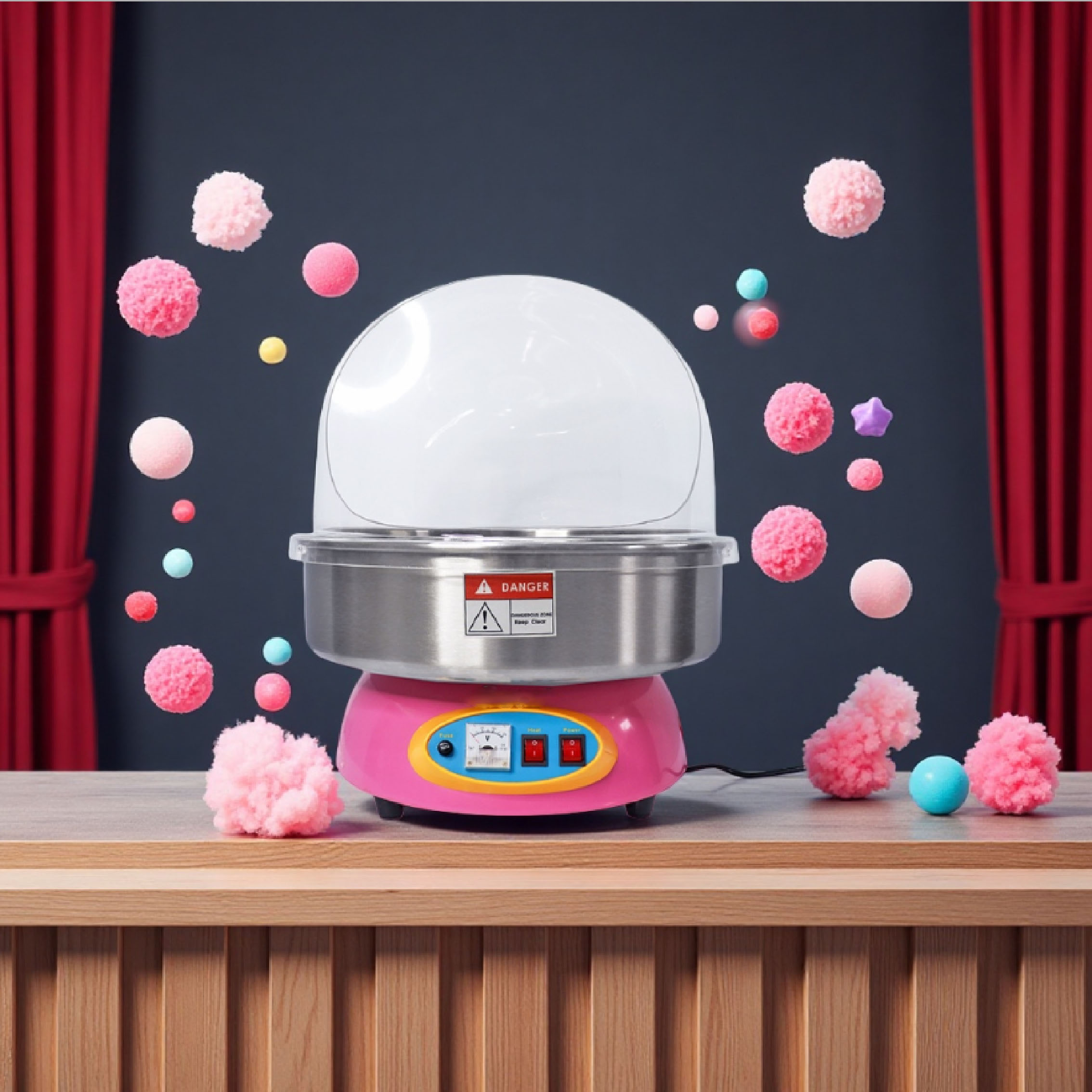 Commercial color sugar cotton candy machine, fully automatic electric fancy making cinema stall equipment MF09 fructose machine, food and beverage processing machinery