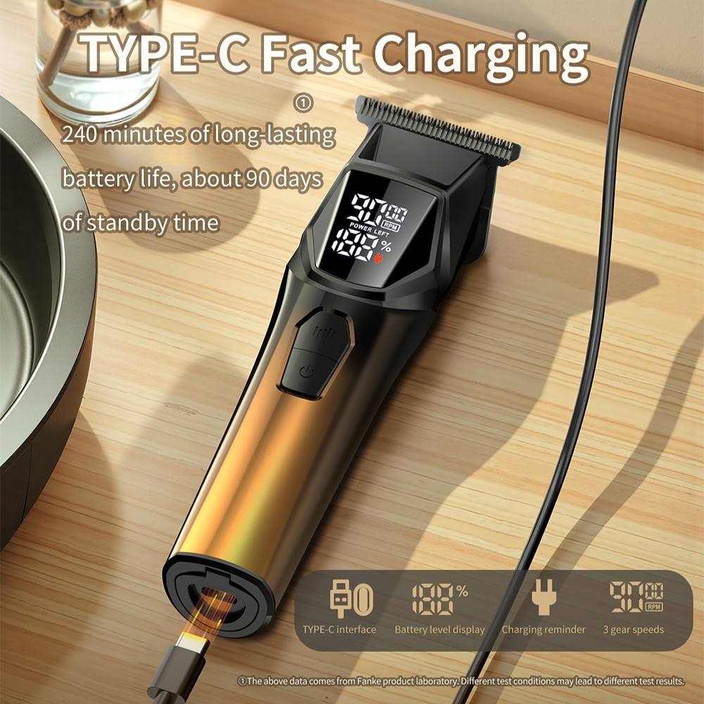 Customized Rechargeable Electric Men's Hair Clipper, Cordless Professional Hair Clipper Manufacturer, Oil Head Hair Clipper Specification drawing