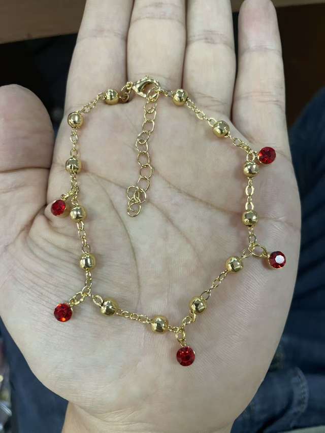 Fashionable and popular lady's color diamond bracelet, crystal zircon set chain gift