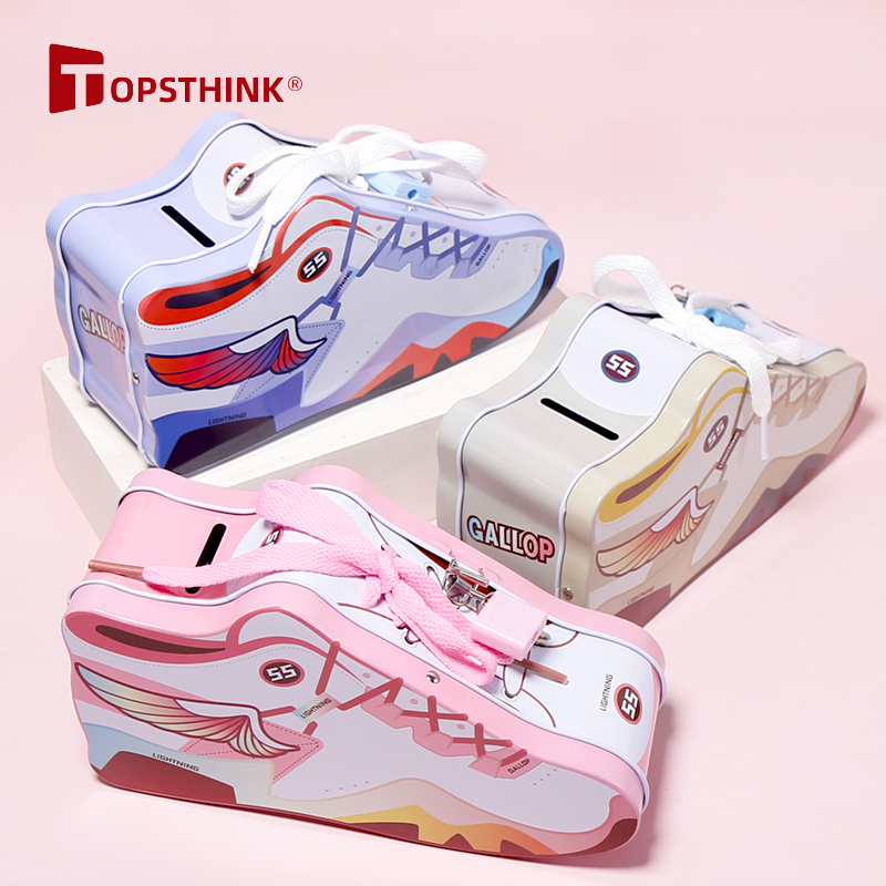 儿童可爱鞋子创意摆件存钱罐礼物装饰储蓄罐