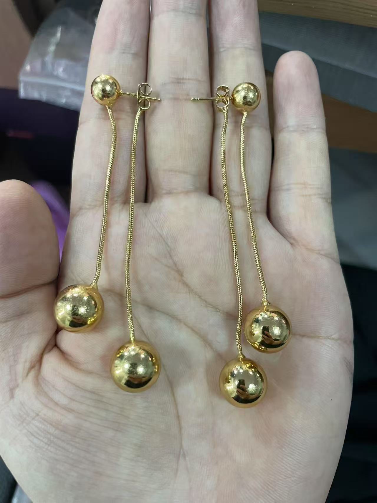 Imported jewelry, light ball earrings, Bijoux fashion and trendy accessory set