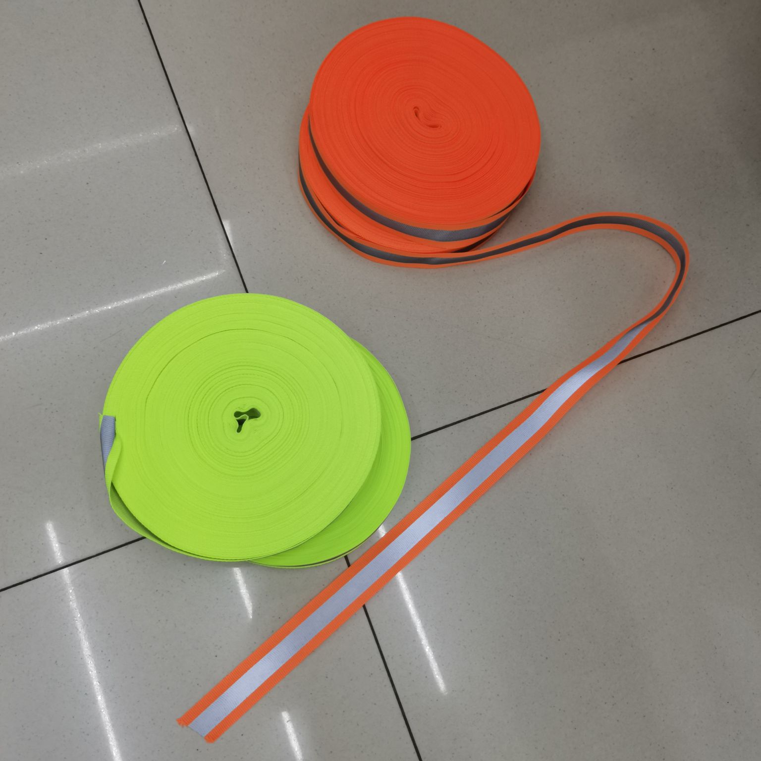 反光织带黄色橙色高亮反光布带安全服辅料厂家直销辅料