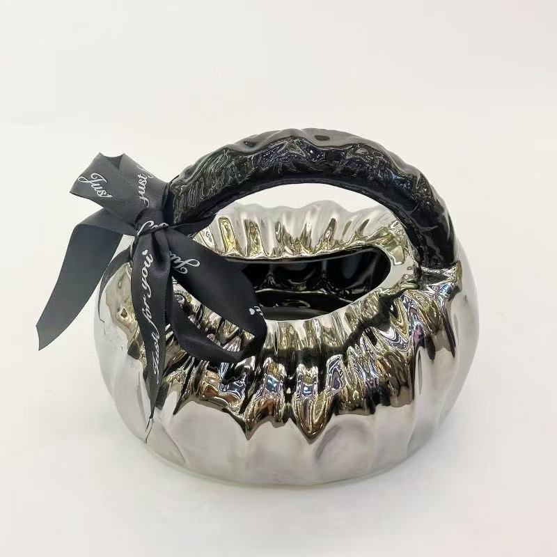 跨境/手工编织篮子工艺品/折叠购物袋产品图