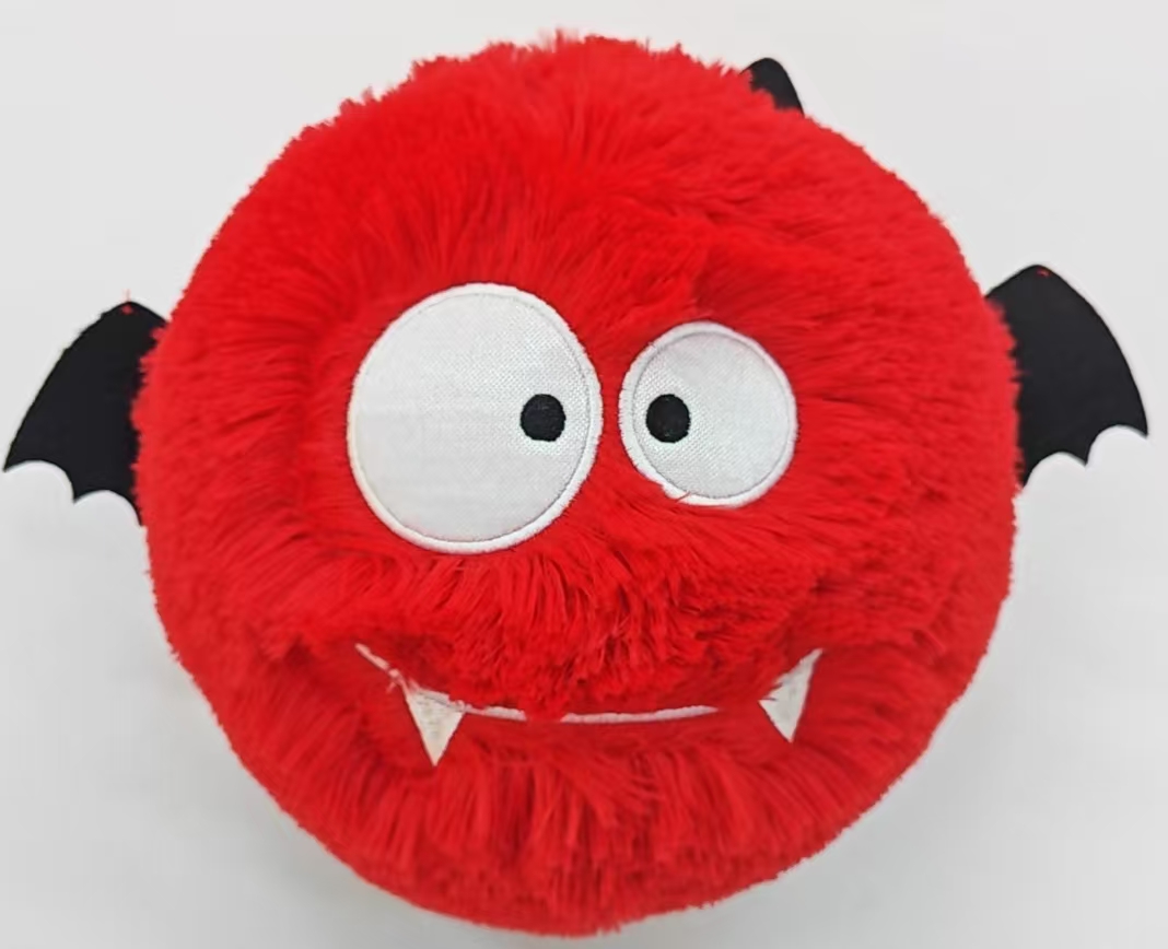 Inflatable toy balls - red plush bat dolls, inflatable plush toys, toy balls Item Picture