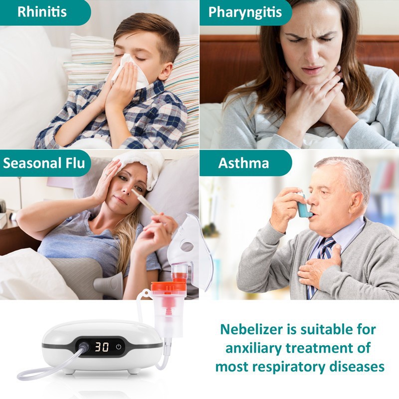 Medical compression nebulizer, portable for adults and children to relieve phlegm and cough, with digital display and timing function, cross-border new product details Picture
