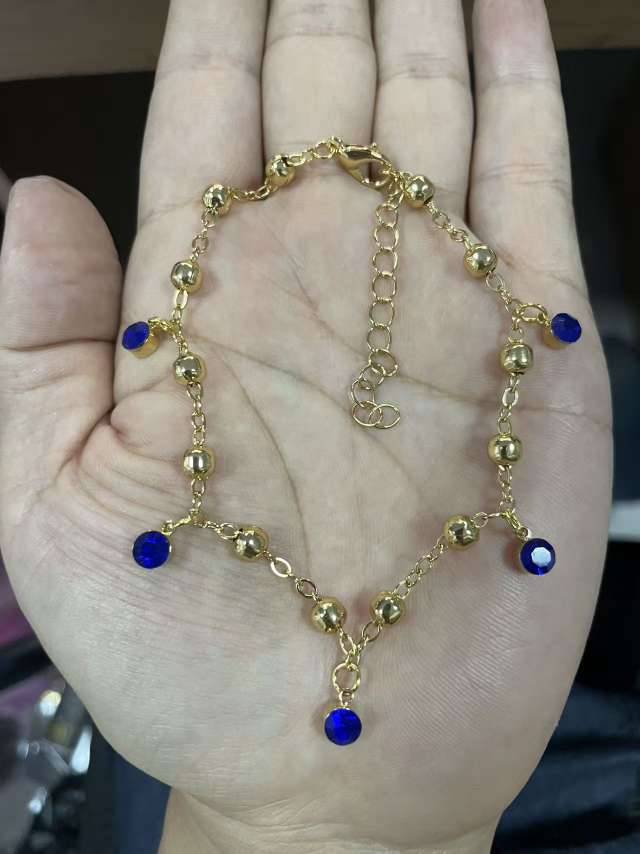 Fashionable and popular lady's color diamond bracelet, crystal zircon set chain gift Item Picture