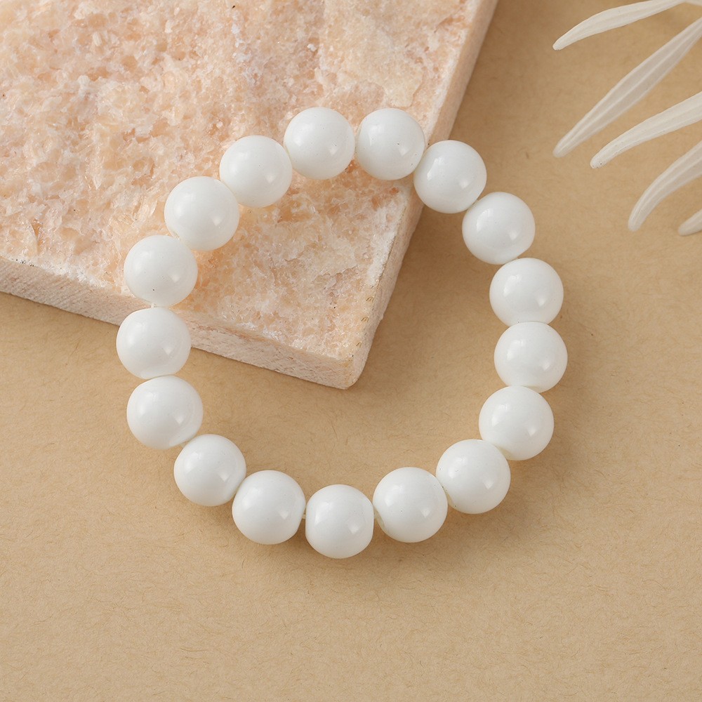 热销简约多色手串马卡龙彩珠手链仿菩提根手链渐变绕指柔手串细节图