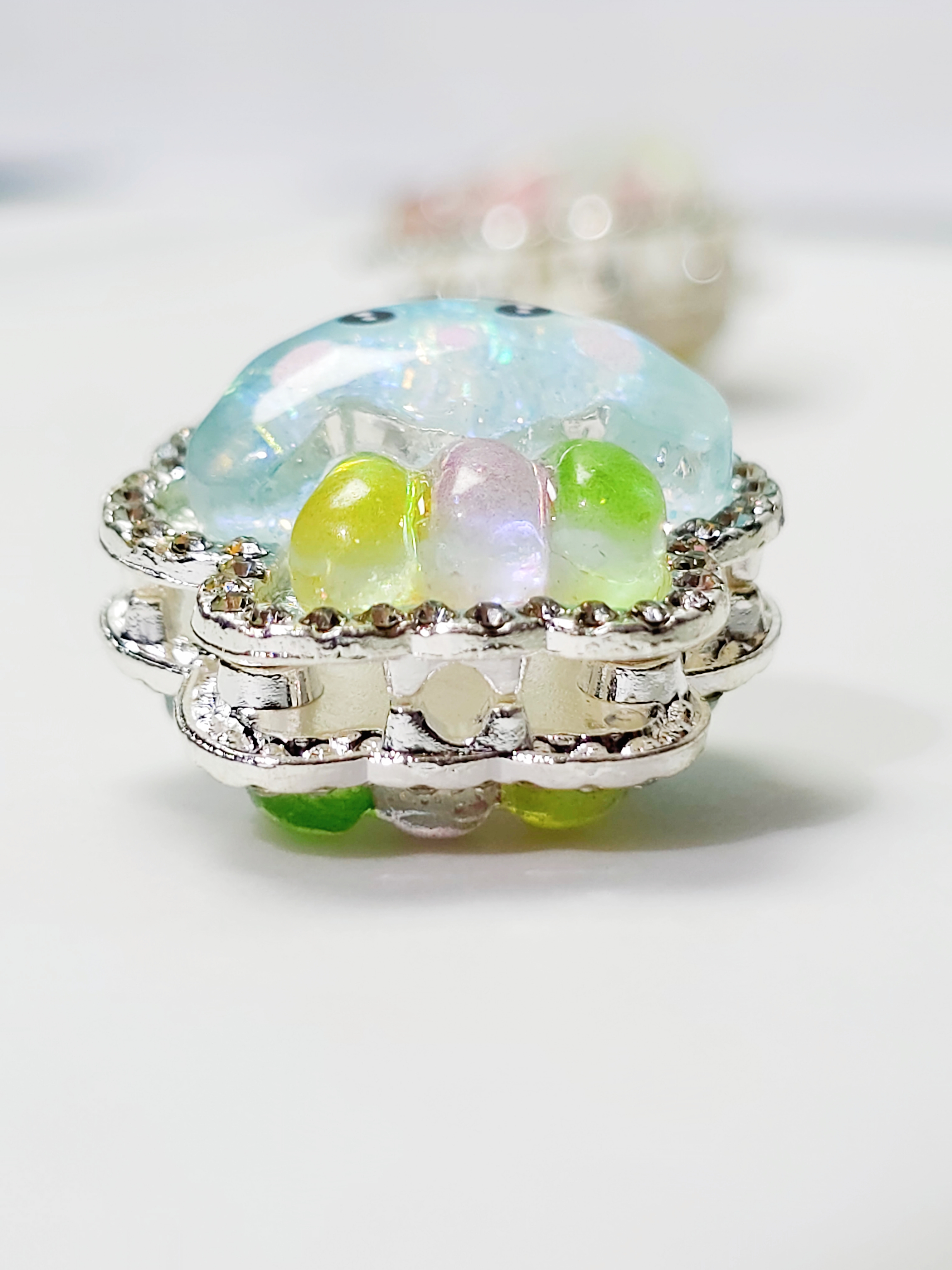 diy alloy jewelry accessories, colorful mobile phone chain accessories details Picture