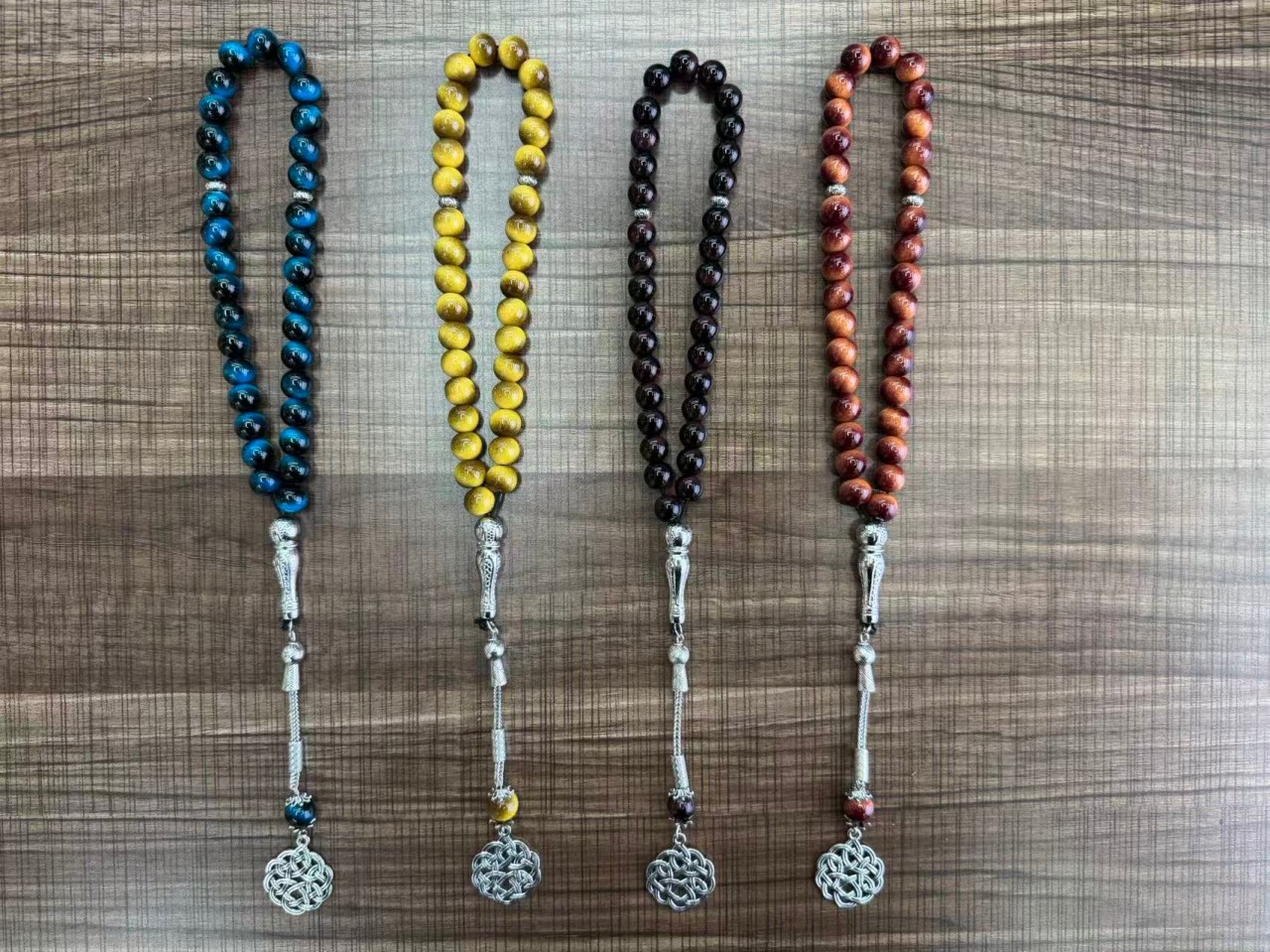 中东新款33颗手持礼拜多色玻璃念珠