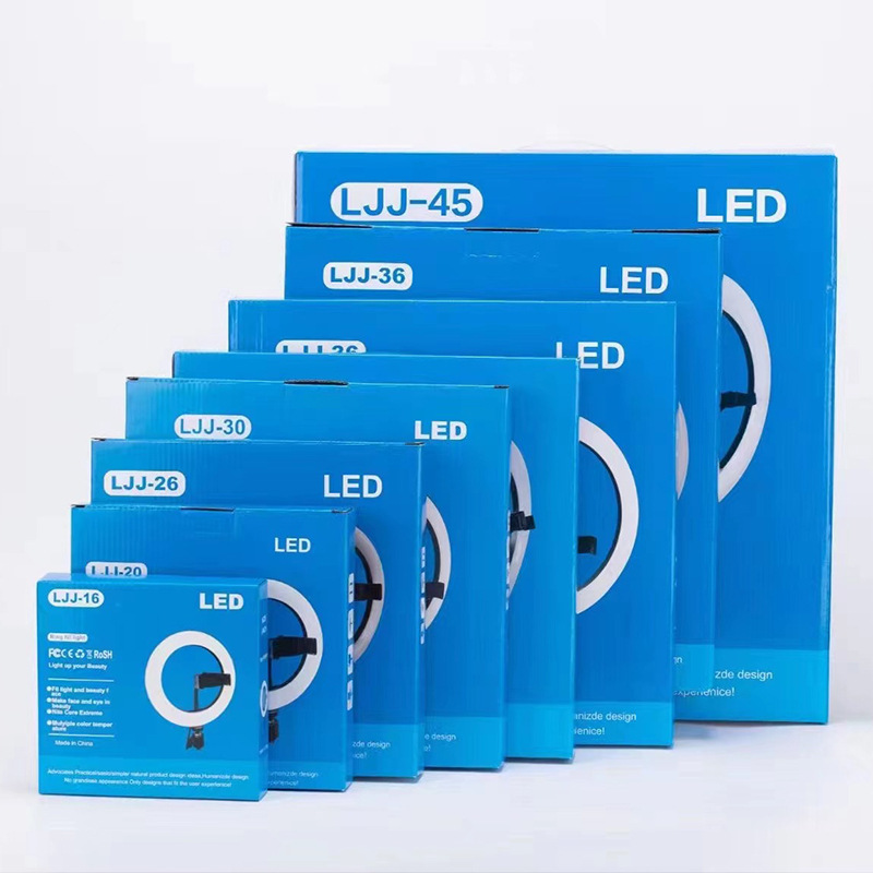 三色直播灯补光灯10寸12寸13寸14寸18寸22寸环形灯自拍美颜摄影灯