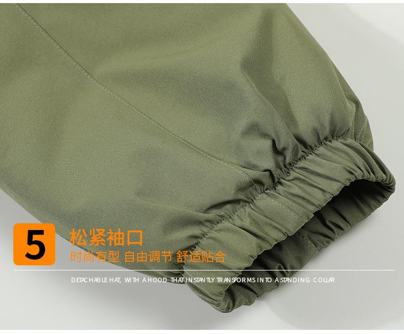 Yims-2588 stand-up collar one-piece cotton-padded windbreaker pic 6
