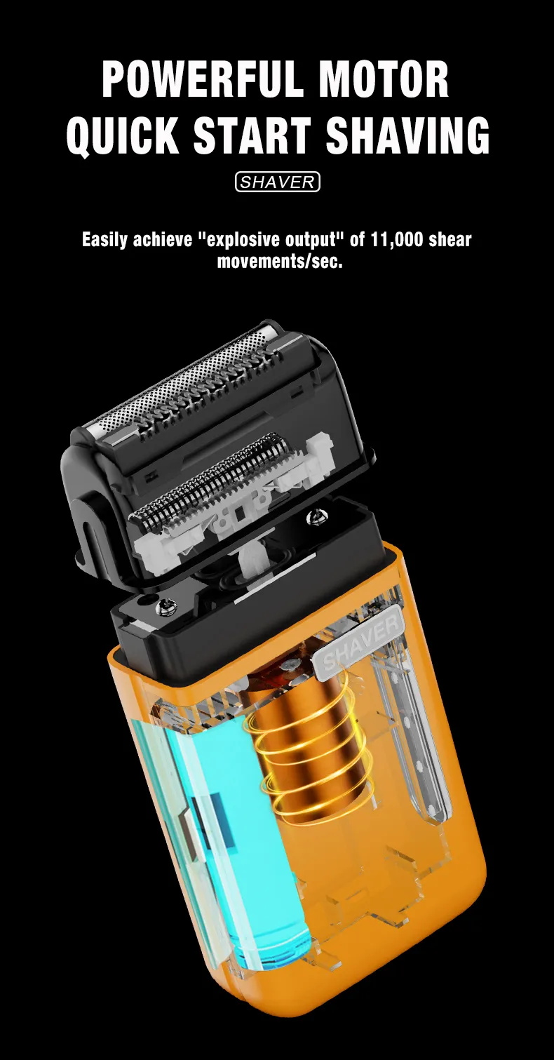 定制专业往复式迷你剃须刀KM-8701厂家价格干湿两用便携式迷你男士电动剃须刀详情11