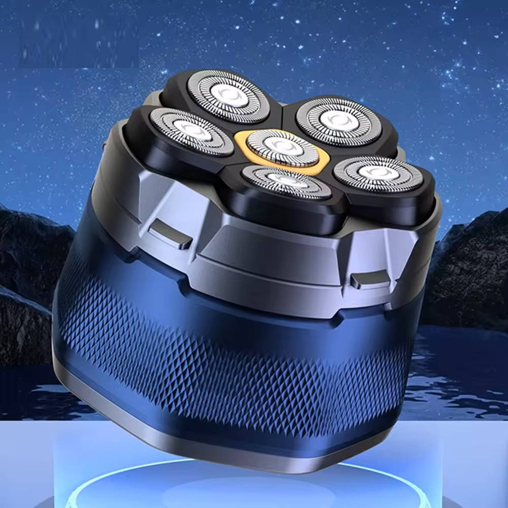 Customized Floating Rotating Electric Shaver Km-8750 With Powerful Battery, Waterproof Electric Shaver And Led Display For Bald Men Application Scenario
