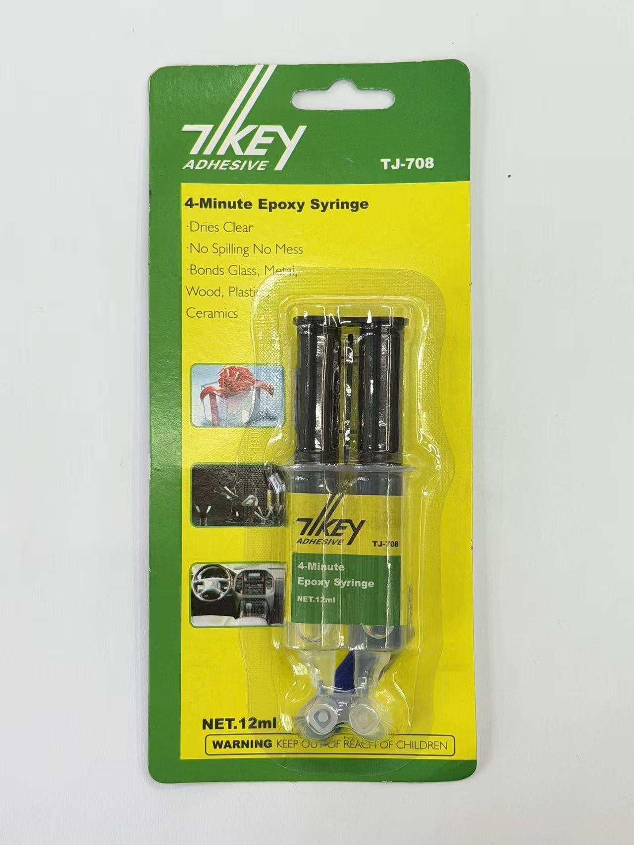 TIKEY 环氧AB胶透明 6+6 万能焊接防水耐高温粘金属陶瓷玻璃塑料木材大理石专业胶