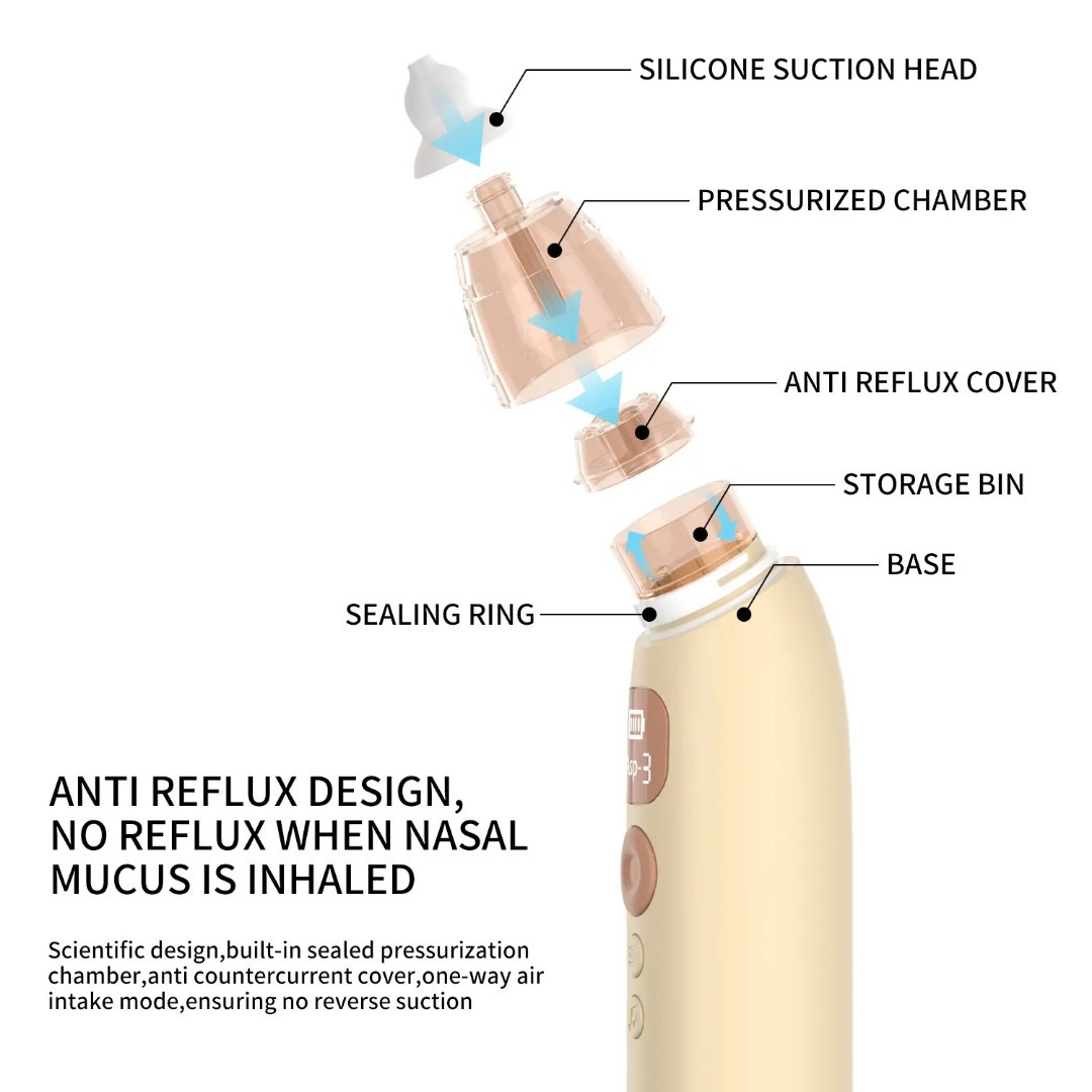 Cross-border electric nasal aspirator for newborns, household nasal discharge and mucus cleaning instrument for infants and toddlers, baby nasal congestion nasal aspirator detail image 5