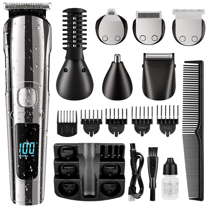 Customized 6-In-1 Multi-Functional Men's Electric Hair Clipper, Trimmer, Nose And Beard Razor Set, Men's Electric Hair Clipper Specification drawing