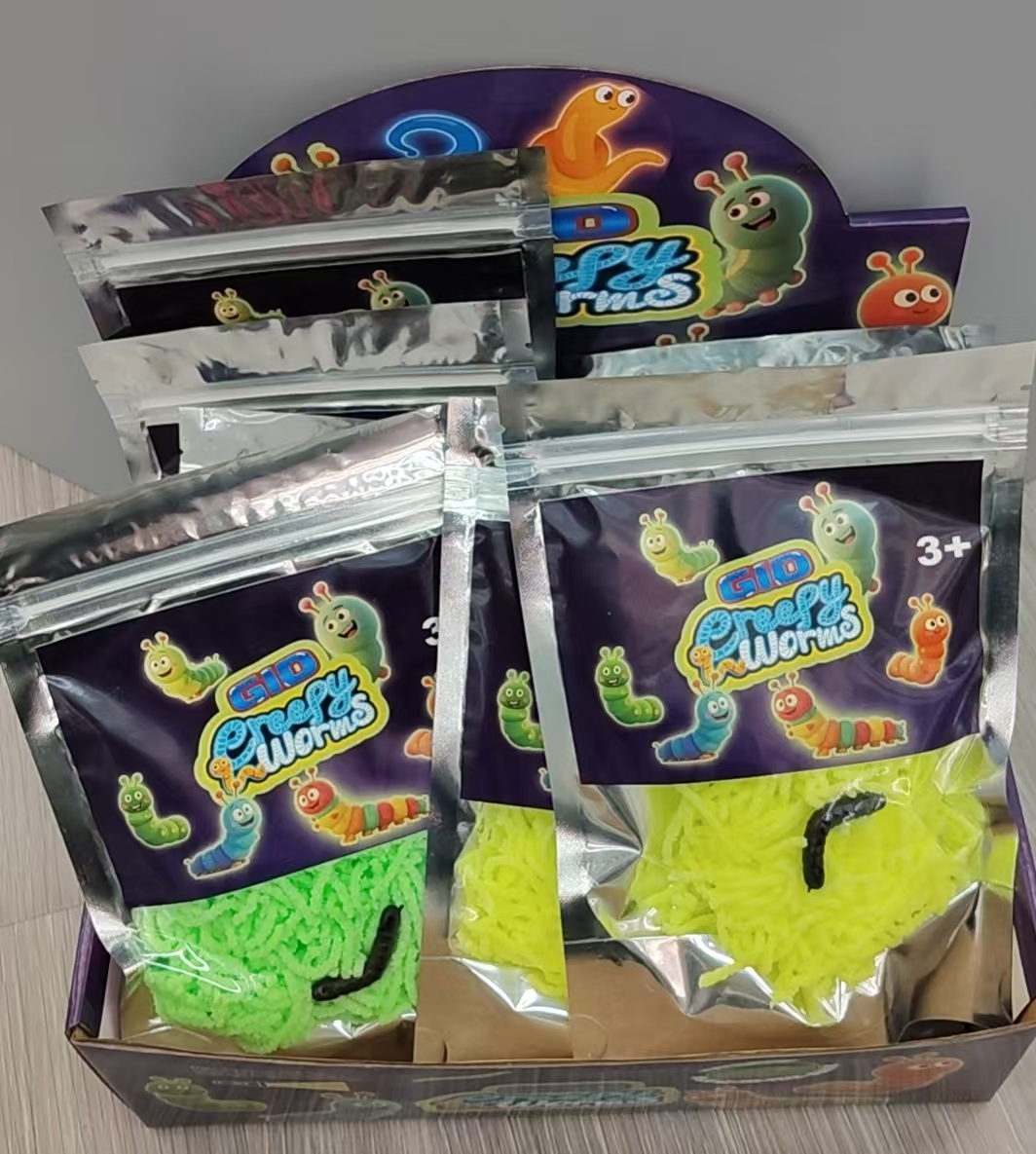 彩色毛毛虫解压乳胶管玩具彩虹灵动虫益智玩具整蛊减压发泄神器产品图