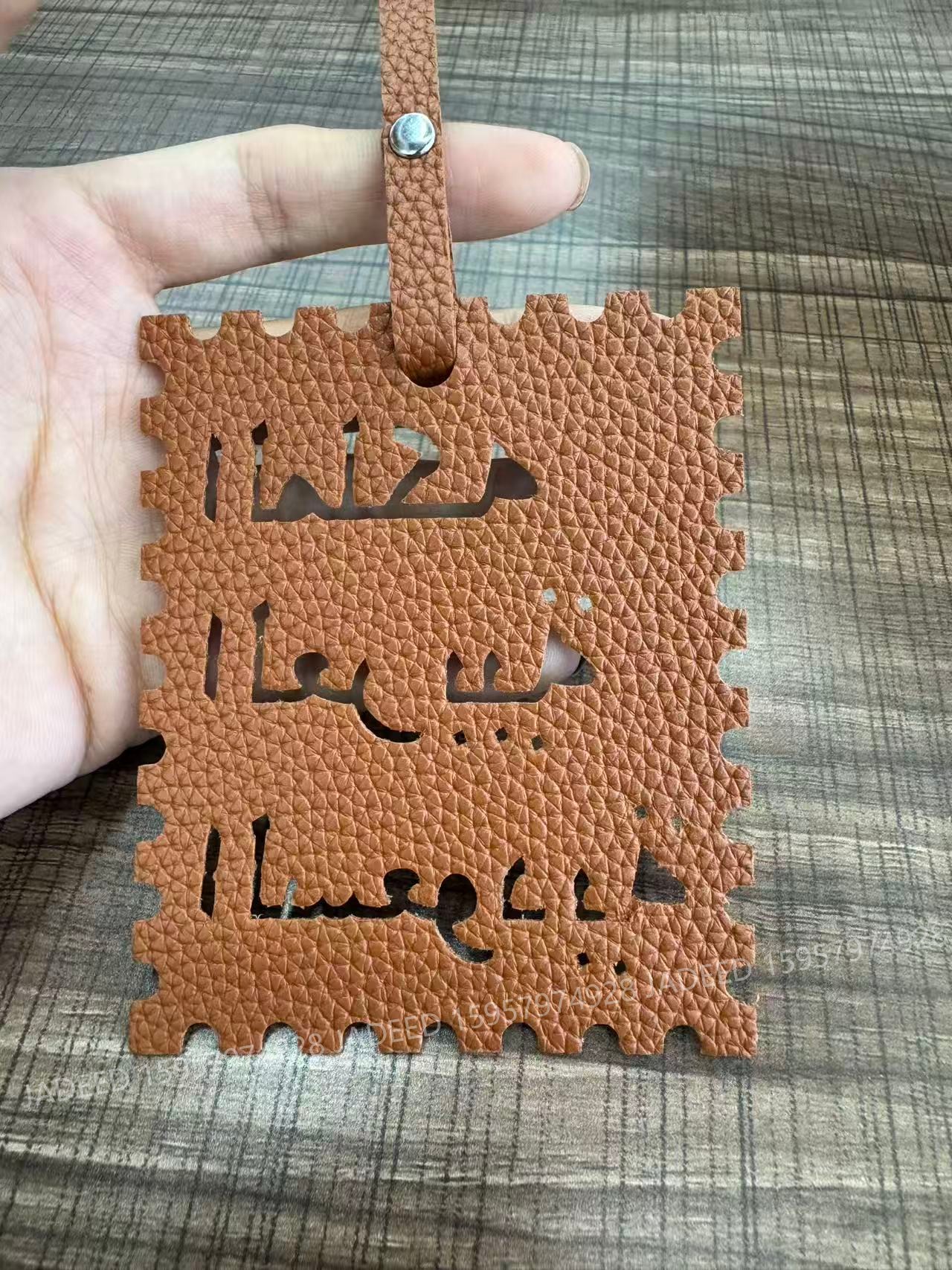 New hollowed-out leather pendants, clothing, bags and accessories details Picture
