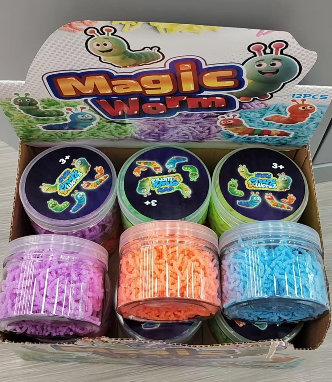 彩色毛毛虫解压乳胶管玩具彩虹灵动虫益智玩具整蛊减压发泄神器