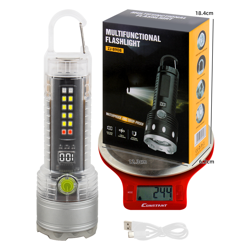 KINSACH Star Source Aluminum-plastic rechargeable white Laser + ultraviolet lamp beads + surface mount flashlight Specification image