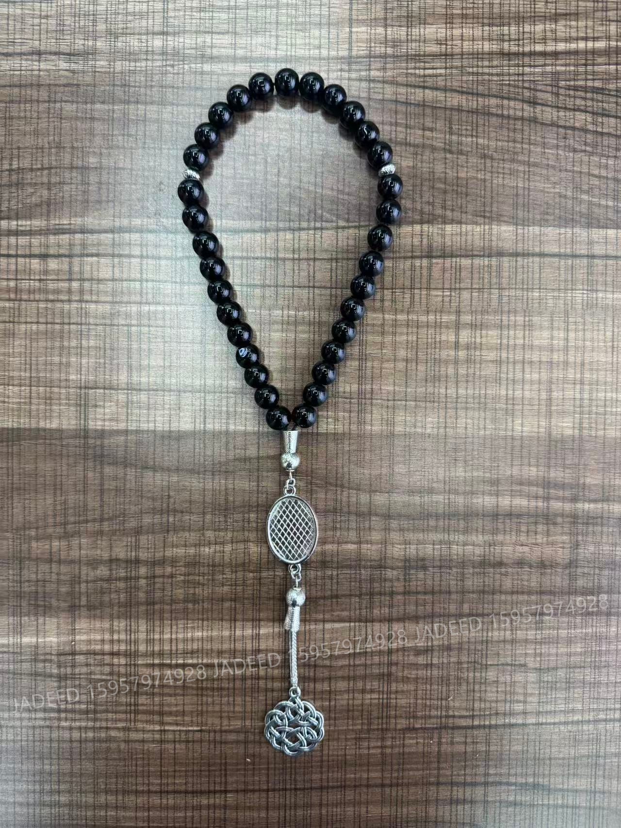 New 33-piece hand-held prayer glass prayer beads for cross-border Middle East Specification drawing