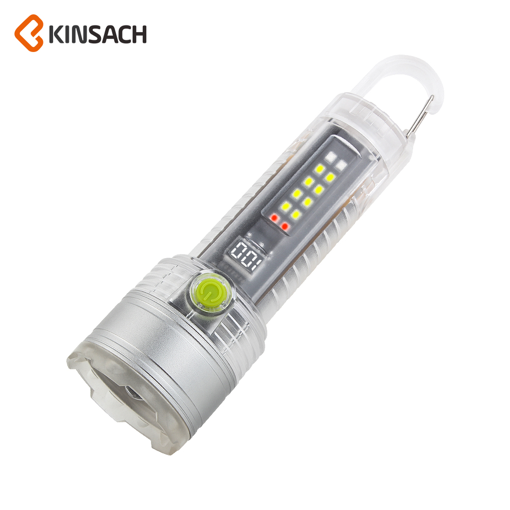 KINSACH Star Source Aluminum-plastic rechargeable white Laser + ultraviolet lamp beads + surface mount flashlight