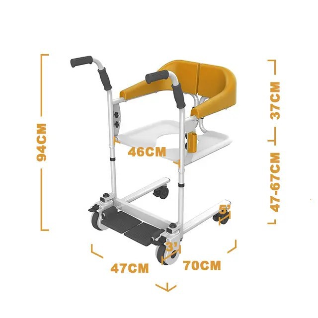 Multi-functional transfer machine, home elderly transfer device, bedridden and paralyzed care, adjustable transfer cart, bathing and toilet chair detail image 2
