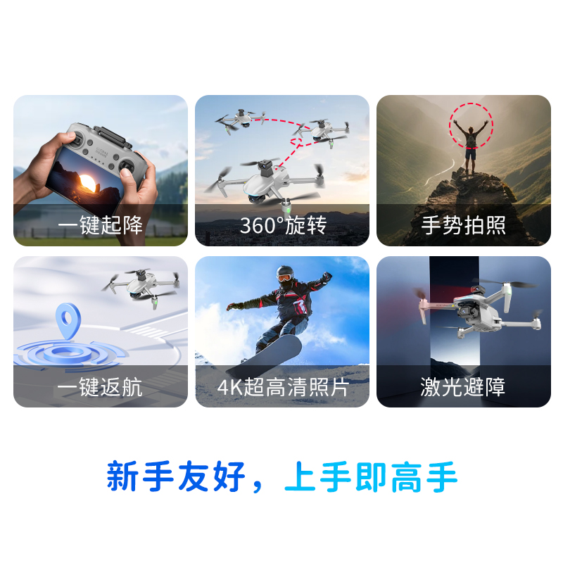 无人机/无人机飞行器/大疆无人机/无人机遥控飞机/无人机航拍飞机白底实物图