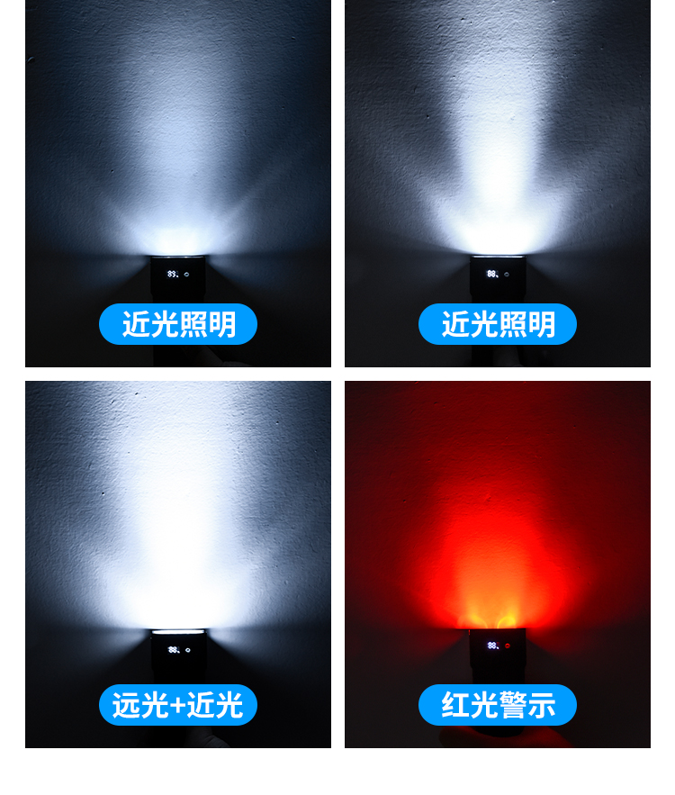 TQ02, TQ03 horn headlights, bicycle headlights, USB charging horn headlights, battery level display, mountain bike solar headlights, cycling lights, headlights, high-intensity flashlights pic 5