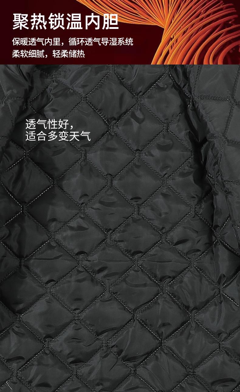 Yims-2588 stand-up collar one-piece cotton-padded windbreaker pic 7